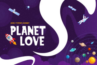 Planet Love: A Bold and Fun Display Font for Children's Projects