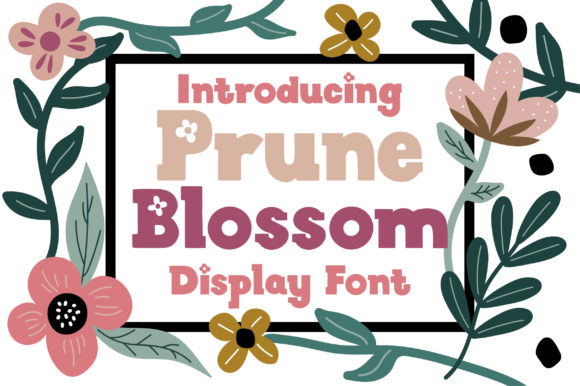 Prune Blossom: A Versatile Floral Theme Font for Design Projects